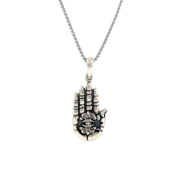 Necklace - Silver Thai Palm Necklace